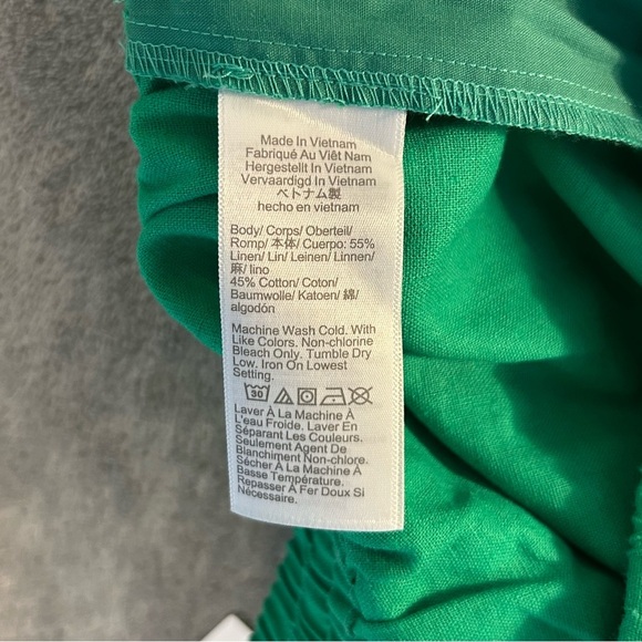 J Crew Factory Women’s Linen Blend Elastic Waist Pants Kelly Green Size 8P NWT - Picture 10 of 10